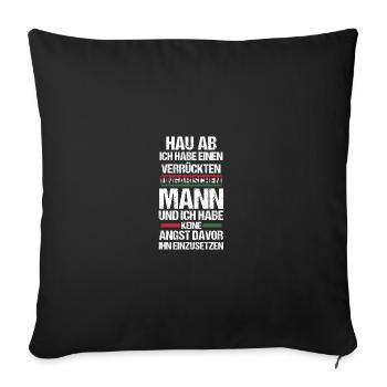 Magyars Hongrie - Housse de coussin décorative 45 x 45 cm - noir - Devant