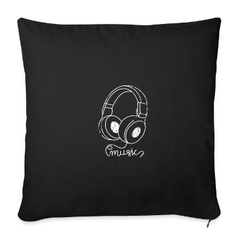 Musique - Housse de coussin décorative 45 x 45 cm - noir - Devant
