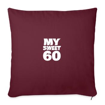 Doux 60 - Housse de coussin décorative 45 x 45 cm - bordeaux - Devant