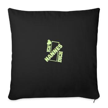 Couple Hannes - Sofa pillowcase 17,3'' x 17,3'' (45 x 45 cm) - black - Front