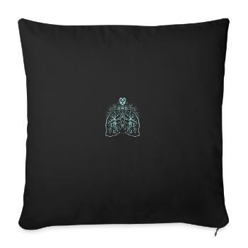 Anatomy of the lungs - Medicine - Sofa pillowcase 17,3'' x 17,3'' (45 x 45 cm) - black - Front