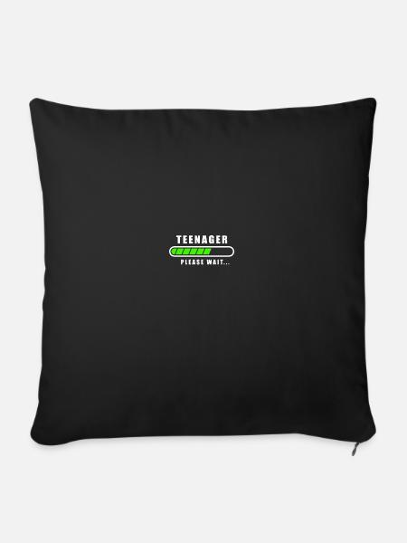 Teenager Loading Please Wait - Sofakissenbezug 45 x 45 cm - Schwarz