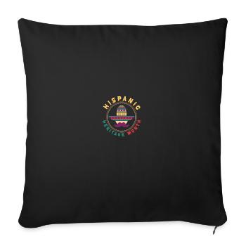 Heritage Month Hispanic Men Woman Flags - Sofakissenbezug 45 x 45 cm - Schwarz - Vorne