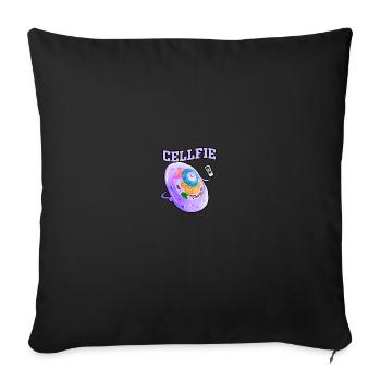 Microbiology Virus Gene Biology Teacher - Cellfie - Sofakissenbezug 45 x 45 cm - Schwarz - Vorne