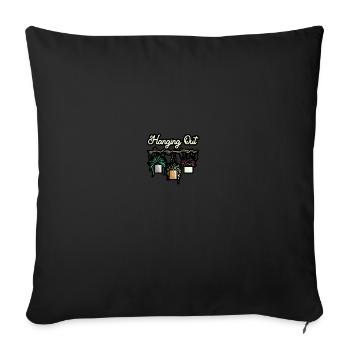 Hanging Out Plant Flower - Sofakissenbezug 45 x 45 cm - Schwarz - Vorne