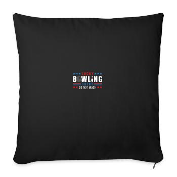 Lucky Bowling Shirt Do Not Wash - Bowling Team - Sofakissenbezug 45 x 45 cm - Schwarz - Vorne