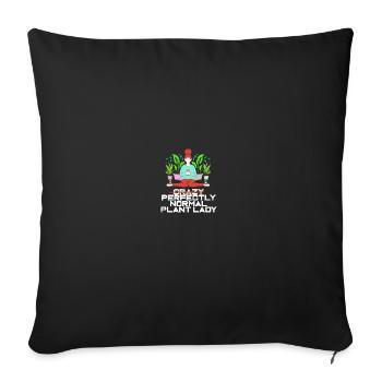 Crazy Plant Lady - Plant Lover - Sofakissenbezug 45 x 45 cm - Schwarz - Vorne