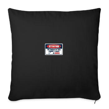 Gun Control - Registered Gun Owner Sign - Sofakissenbezug 45 x 45 cm - Schwarz - Vorne