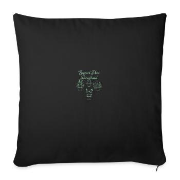 Hanging Out Plant Flower - Support Plant - Sofakissenbezug 45 x 45 cm - Schwarz - Vorne