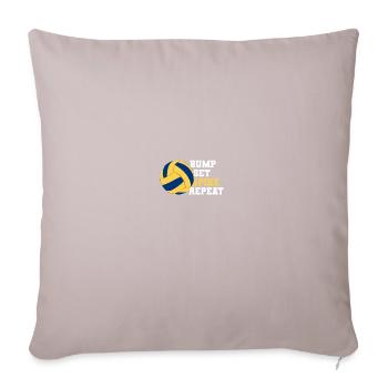 Volleyball Bump Set Spike Repeat - Sofakissenbezug 45 x 45 cm - helles Taupe - Vorne