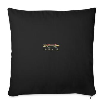 Archery Girl - Bow and Arrow - Sofakissenbezug 45 x 45 cm - Schwarz - Vorne