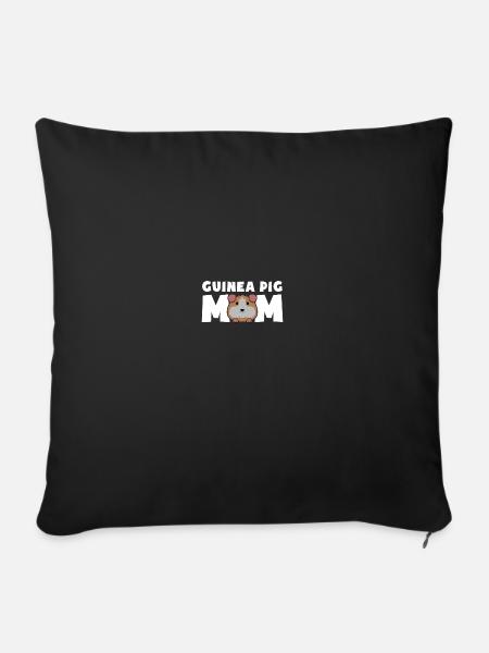 Guinea Pig Mom - Sofakissenbezug 45 x 45 cm - Schwarz