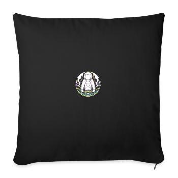 Trippy Astronaut Space Ship - Sofakissenbezug 45 x 45 cm - Schwarz - Vorne