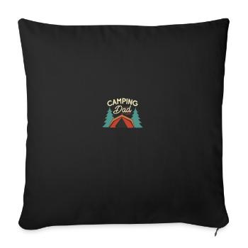 Camping Dad Fathers Day Outdoor Tent - Sofakissenbezug 45 x 45 cm - Schwarz - Vorne