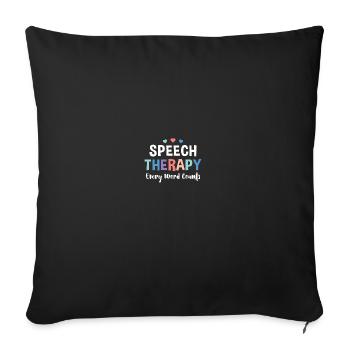 Speech Therapy Every Word Counts - Sofakissenbezug 45 x 45 cm - Schwarz - Vorne
