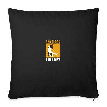 Physical Therapy - PT Therapist - Sofakissenbezug 45 x 45 cm - Schwarz - Vorne