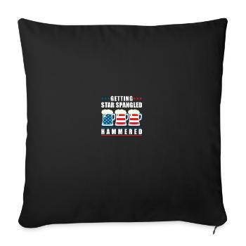 Getting Star Spangled Hammered 4th of July Beer - Sofakissenbezug 45 x 45 cm - Schwarz - Vorne