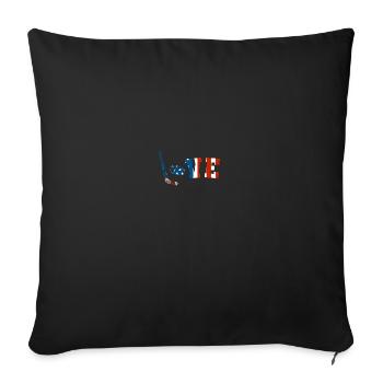 USA Ice Hockey Penalty Box Hockey Girls Boys - Sofakissenbezug 45 x 45 cm - Schwarz - Vorne