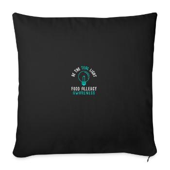 Be The Teal Light Food Allergy Awareness - Sofakissenbezug 45 x 45 cm - Schwarz - Vorne