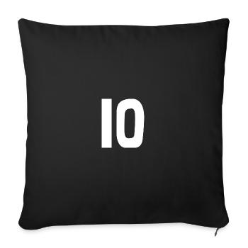 10. 10 ANS. 10e ANNIVERSAIRE. ANNIVERSAIRE 10 ANS. - Housse de coussin décorative 45 x 45 cm - noir - Devant
