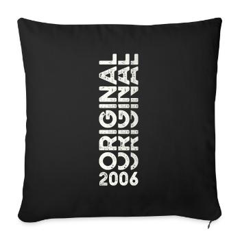 17th Birthday Man Woman Original Vintage 2006 - Sofa pillowcase 17,3'' x 17,3'' (45 x 45 cm) - black - Front