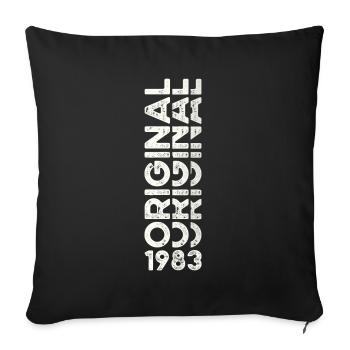 40th Birthday Man Woman Original Vintage 1983 - Sofa pillowcase 17,3'' x 17,3'' (45 x 45 cm) - black - Front