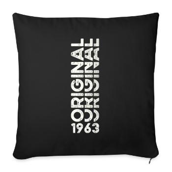 60th Birthday Man Woman Original Vintage 1963 - Sofa pillowcase 17,3'' x 17,3'' (45 x 45 cm) - black - Front