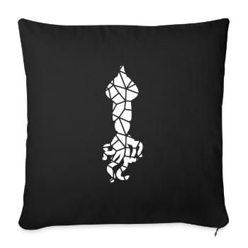 squid - Sofa pillowcase 17,3'' x 17,3'' (45 x 45 cm) - black - Front