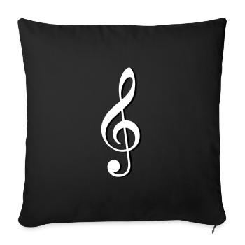 Notenschlüssel | Musik | Klang - Sofakissenbezug 45 x 45 cm - Schwarz - Vorne