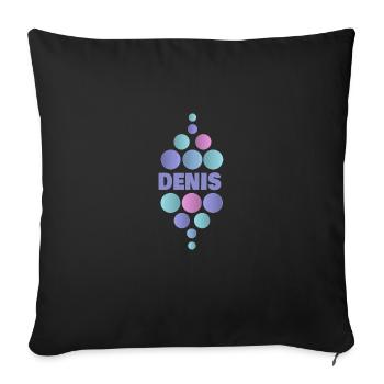 Denis comme prénom - Housse de coussin décorative 45 x 45 cm - noir - Devant