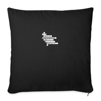 J’adore les mots croisés, Journée des mots croisés - Housse de coussin décorative 45 x 45 cm - noir - Devant