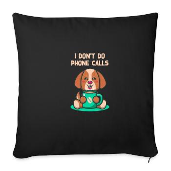 I don't do a telephone introvert Che - Sofa pillowcase 17,3'' x 17,3'' (45 x 45 cm) - black - Front