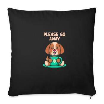 S’il vous plaît, allez aux dictons introvertis antisociaux - Housse de coussin décorative 45 x 45 cm - noir - Devant