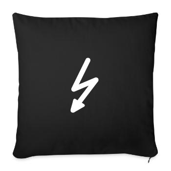 lightning - Sofa pillowcase 17,3'' x 17,3'' (45 x 45 cm) - black - Front