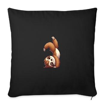 Faltirer Handstand Salto sportliches Workout - Sofakissenbezug 45 x 45 cm - Schwarz - Vorne