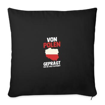 Pole Polish Poland - Sofa pillowcase 17,3'' x 17,3'' (45 x 45 cm) - black - Front