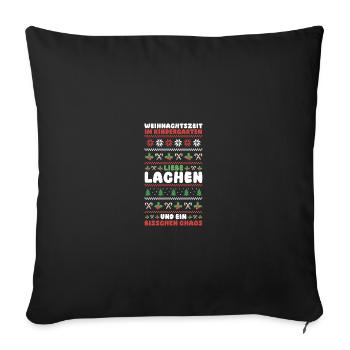 Père Noël Éducatrice de la garderie - Housse de coussin décorative 45 x 45 cm - noir - Devant