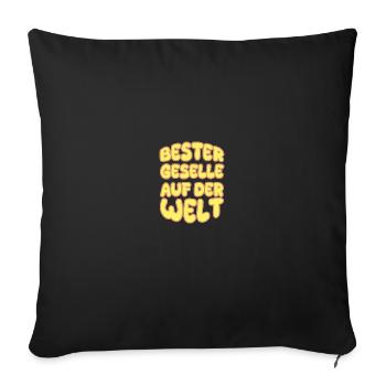 Gift for journeyman - Sofa pillowcase 17,3'' x 17,3'' (45 x 45 cm) - black - Front