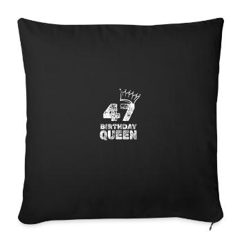 Birthday 47 - Sofa pillowcase 17,3'' x 17,3'' (45 x 45 cm) - black - Front