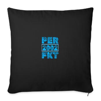 Perfect 2002 - Sofa pillowcase 17,3'' x 17,3'' (45 x 45 cm) - black - Front