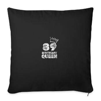 89 - Sofa pillowcase 17,3'' x 17,3'' (45 x 45 cm) - black - Front