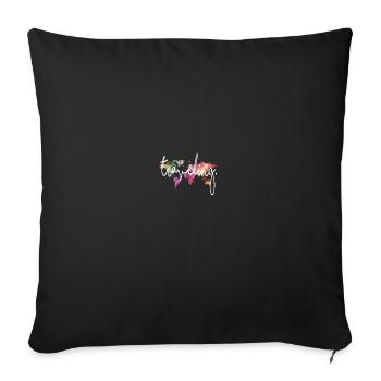 Voyage - Housse de coussin décorative 45 x 45 cm - noir - Devant