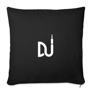 DJ - Disc jockey - Sofa pillowcase 17,3'' x 17,3'' (45 x 45 cm) - black - Front