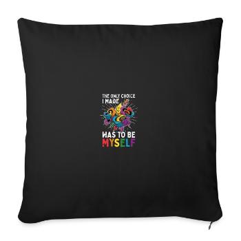LGBT - Sofakissenbezug 45 x 45 cm - Schwarz - Vorne
