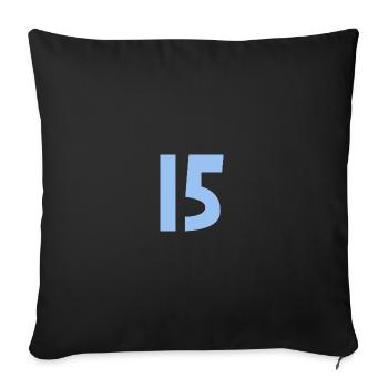 15. 15 YEARS. 15th ANNIVERSARY. 15 YEAR ANNIVERSARY. - Sofa pillowcase 17,3'' x 17,3'' (45 x 45 cm) - black - Front