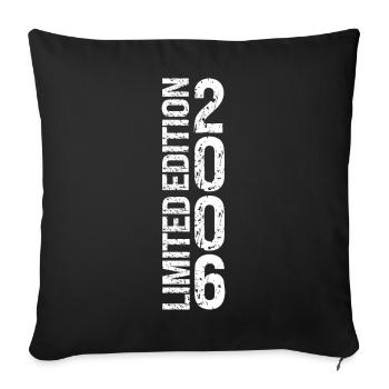 Year 2006 Vintage Typography - Sofa pillowcase 17,3'' x 17,3'' (45 x 45 cm) - black - Front