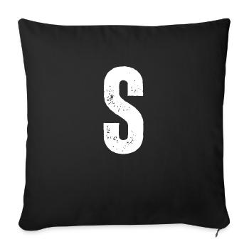 S - Sofa pillowcase 17,3'' x 17,3'' (45 x 45 cm) - black - Front