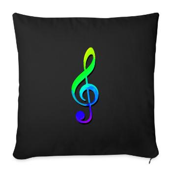 Notenschlüssel | Musik | Klang - Sofakissenbezug 45 x 45 cm - Schwarz - Vorne