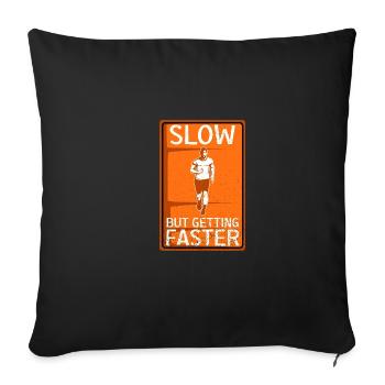 Get faster runner gift - Sofa pillowcase 17,3'' x 17,3'' (45 x 45 cm) - black - Front