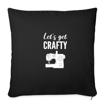 Let's make smart embroidery poison - Sofa pillowcase 17,3'' x 17,3'' (45 x 45 cm) - black - Front